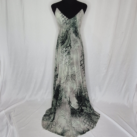 Alberto Makali Spaghetti Strap Empire Waist Garden Party Maxi Dress - Size XS - Picture 1 of 11